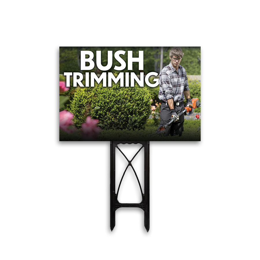 Bush Trimming - Yard Sign Template