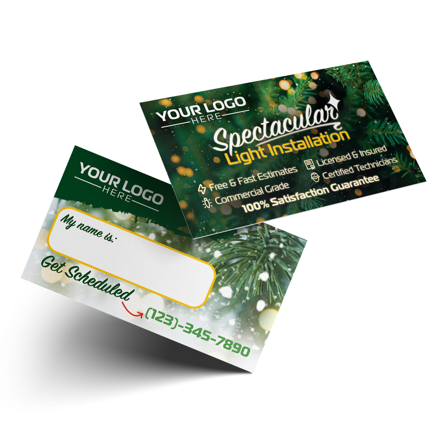 Christmas Light Installation - Business Card Template