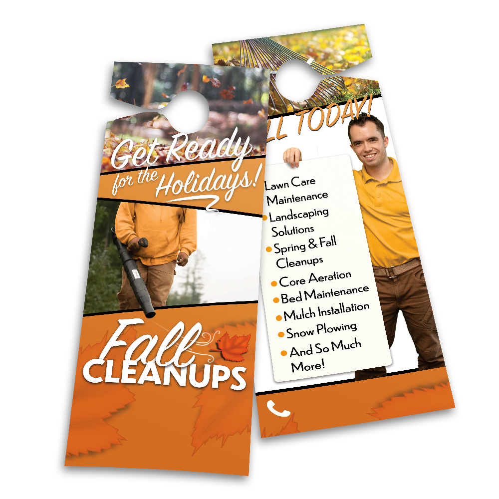 Fall Property Clean Up Door Hanger Template Design Lawn Care Media Fall Property Clean Up Door Hanger Template Design Lawn Care Media