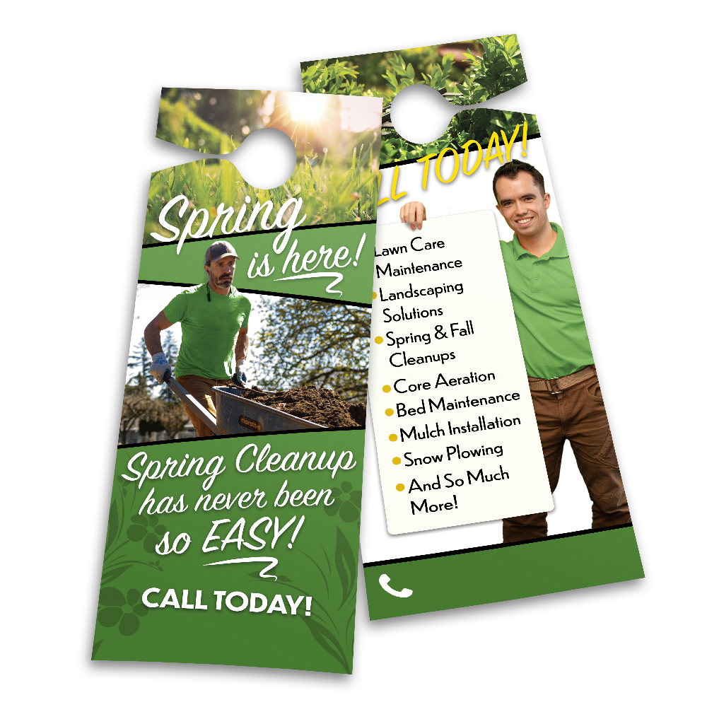 Spring Property Clean Up - Door Hanger Template