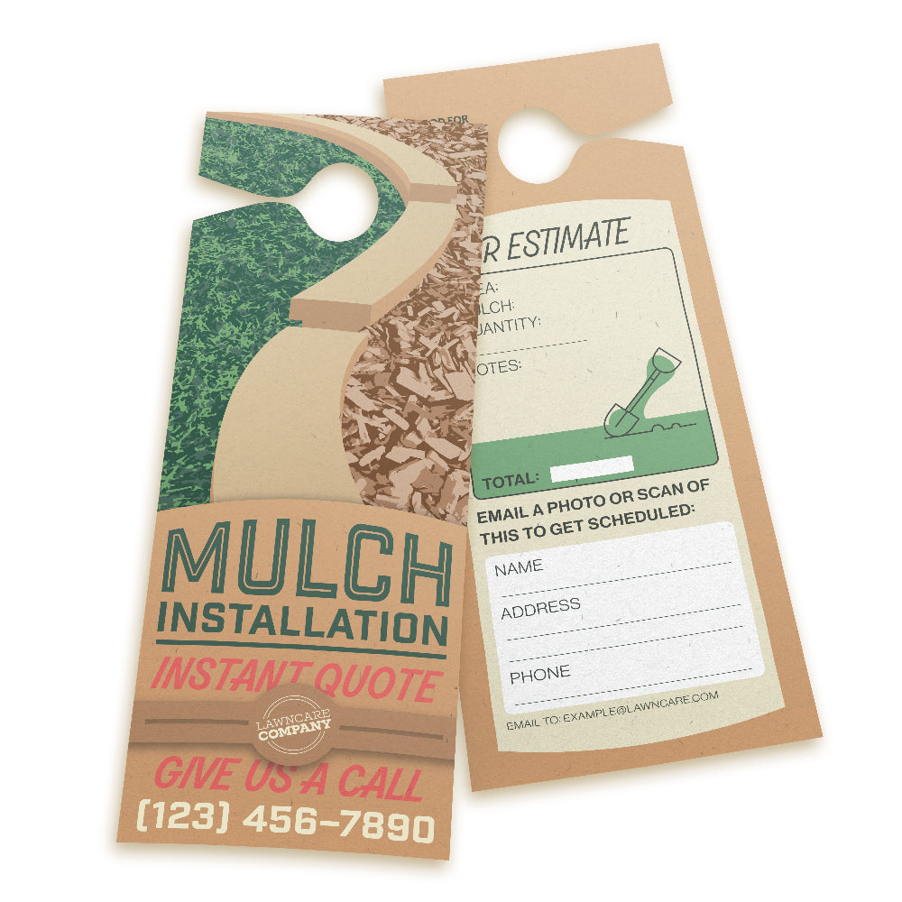 Mulch Installation Retro Instant Quote Template Design Lawn Care Media