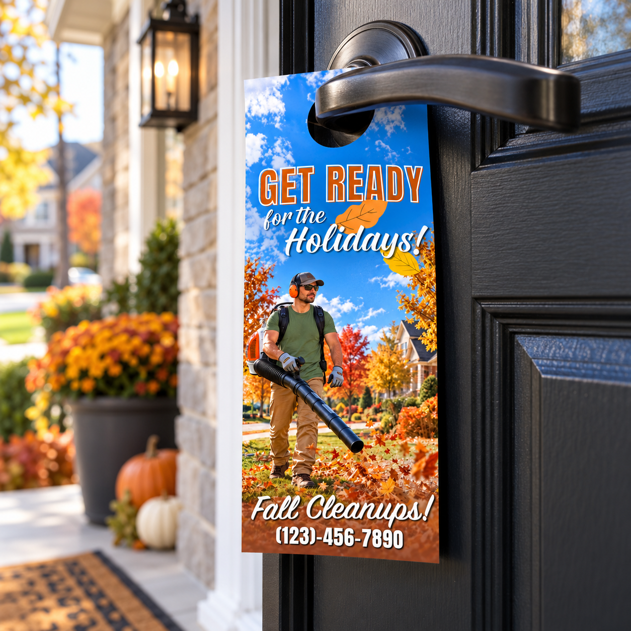 Fall Property Clean Up - Door Hanger Template