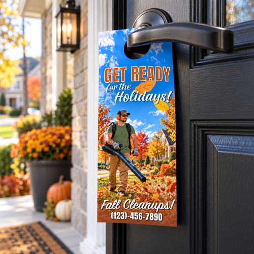 Fall Property Clean Up - Door Hanger Template