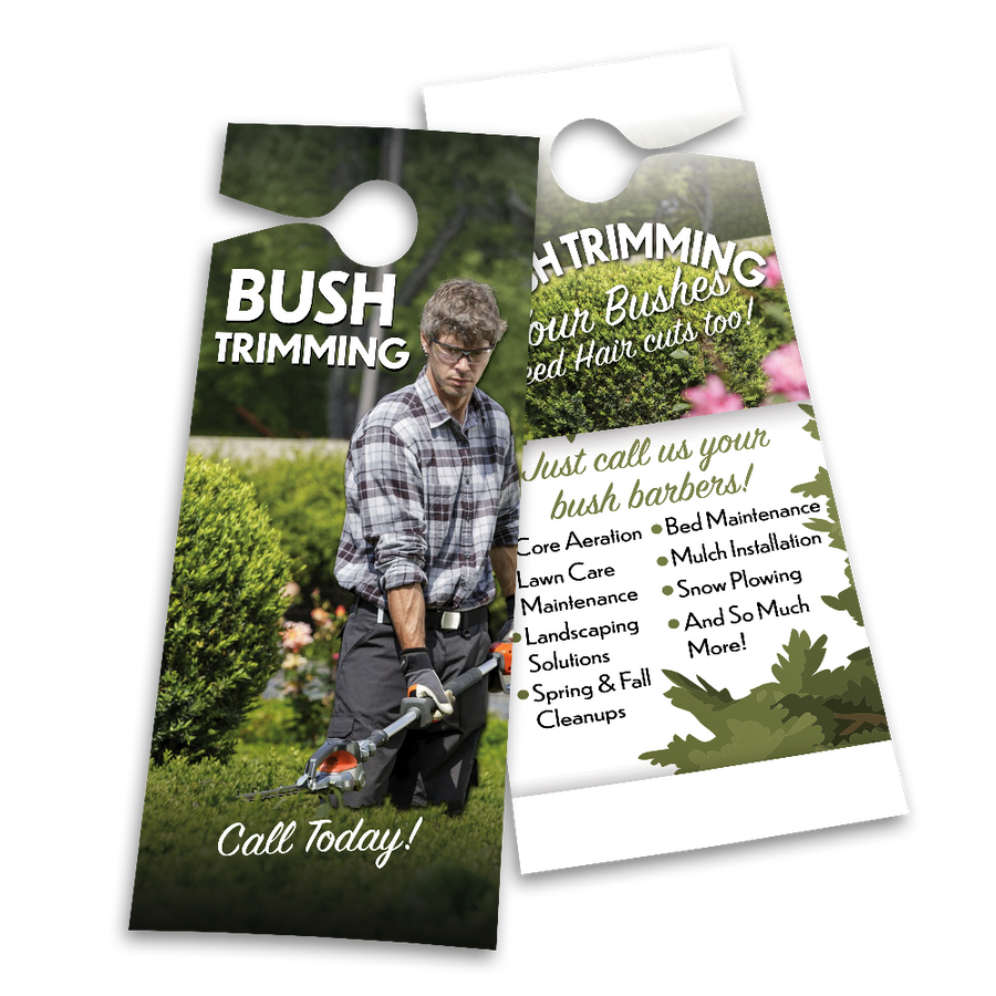 Bush Trimming - Door Hanger Template