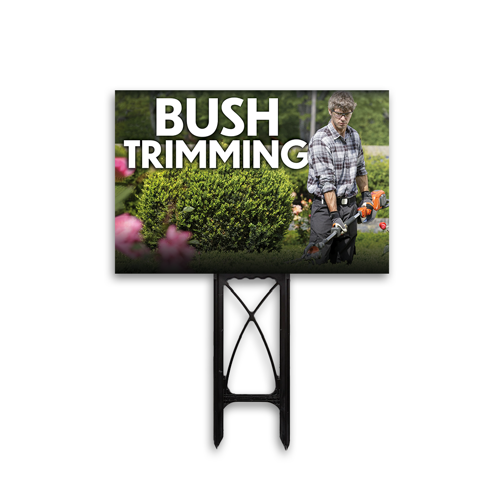 Bush Trimming - Yard Sign Template