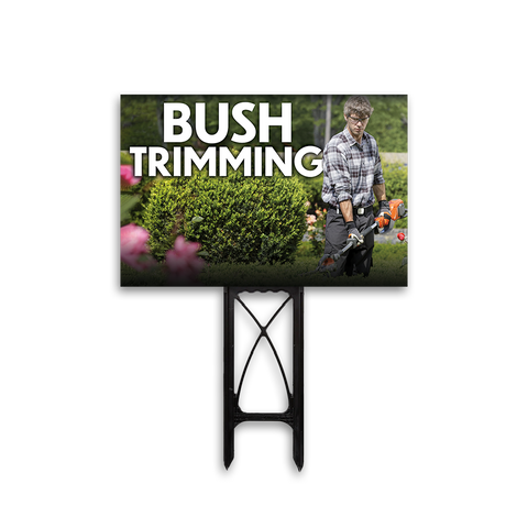 Bush Trimming - Yard Sign Template