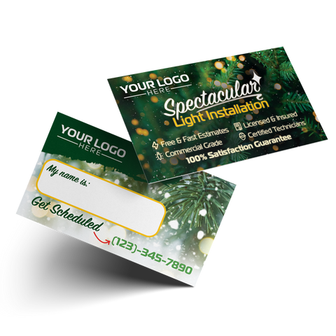 Christmas Light Installation - Business Card Template