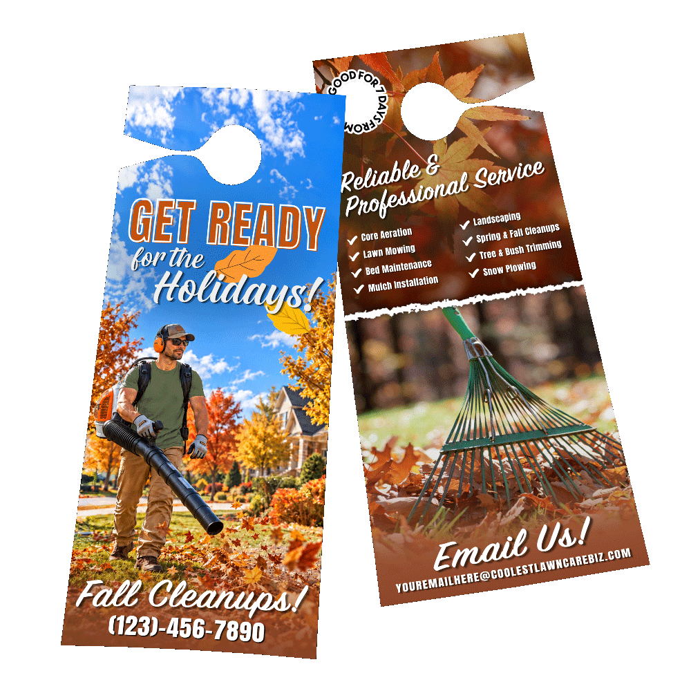 Fall Property Clean Up - Door Hanger Template