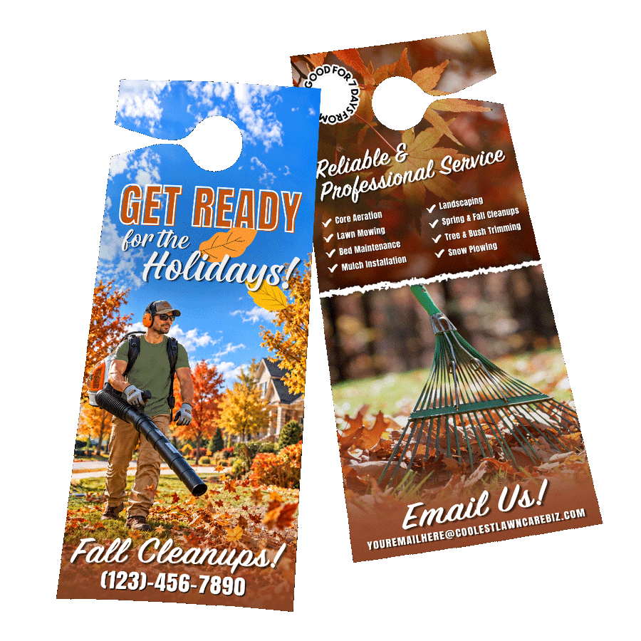 Fall Property Clean Up - Door Hanger Template
