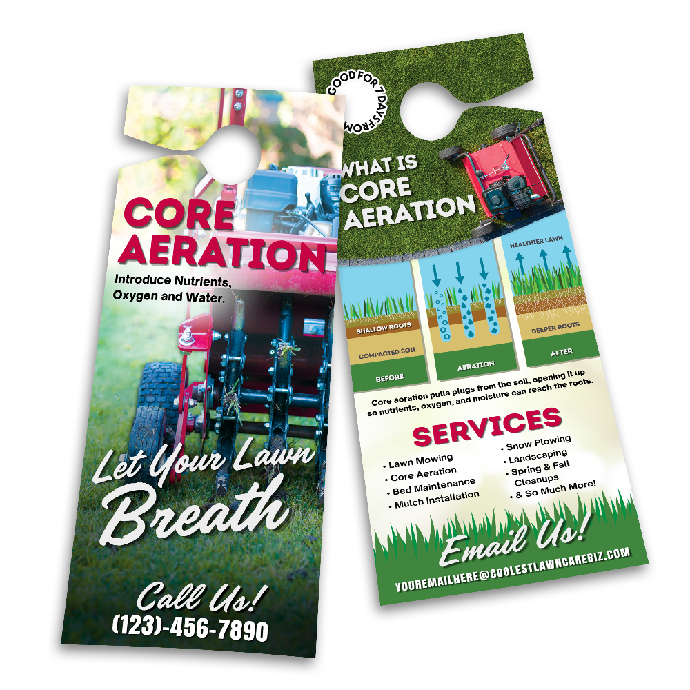Core Aeration - Door Hanger Template