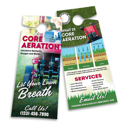 Core Aeration - Door Hanger Template