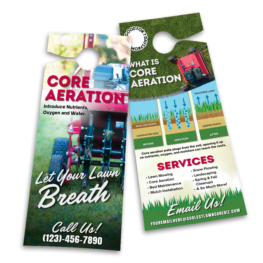 Core Aeration - Door Hanger Template