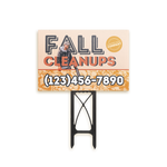 Fall Property Clean Up - Retro Yard Sign Template