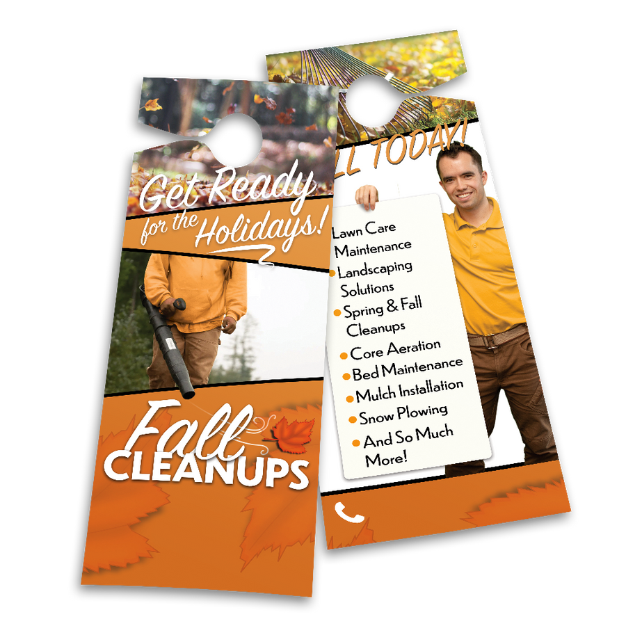 Fall Property Clean Up - Door Hanger Template