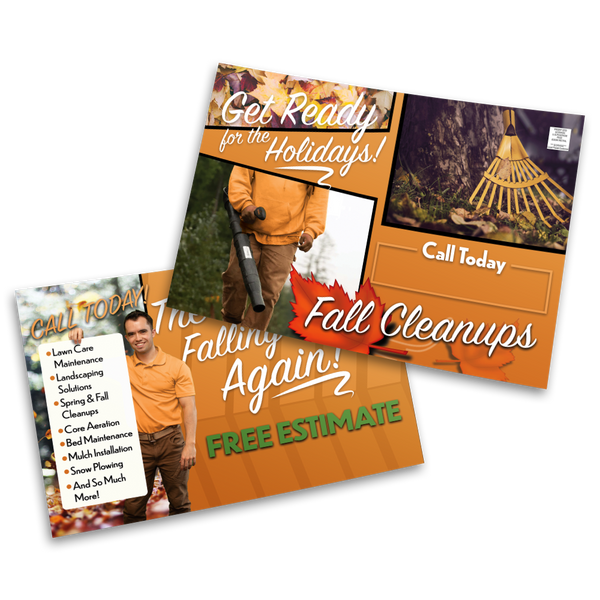 Fall Property Clean Up - Postcard Template