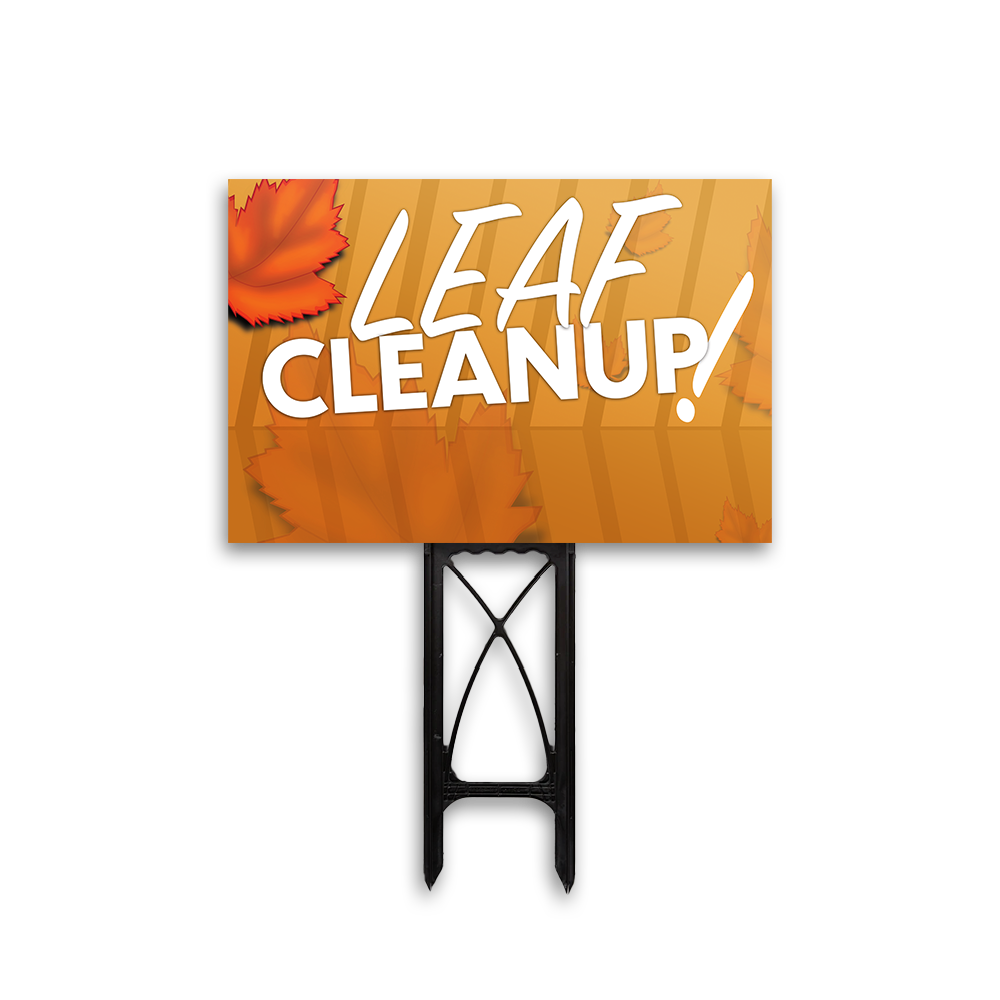 Fall Property Clean Up - Yard Sign Template