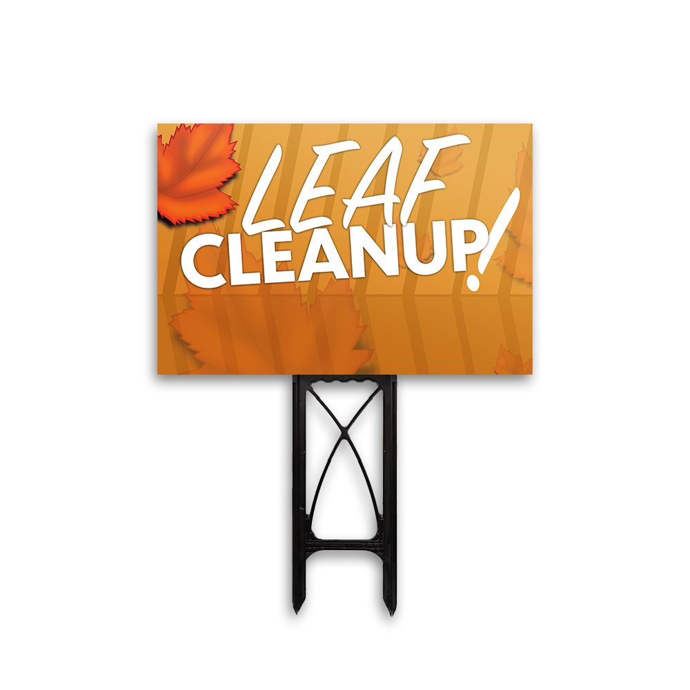 Fall Property Clean Up - Yard Sign Template Design – Lawn Care Media