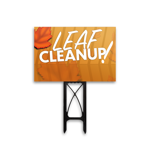 Fall Property Clean Up - Yard Sign Template