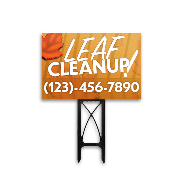 Fall Property Clean Up - Yard Sign Template