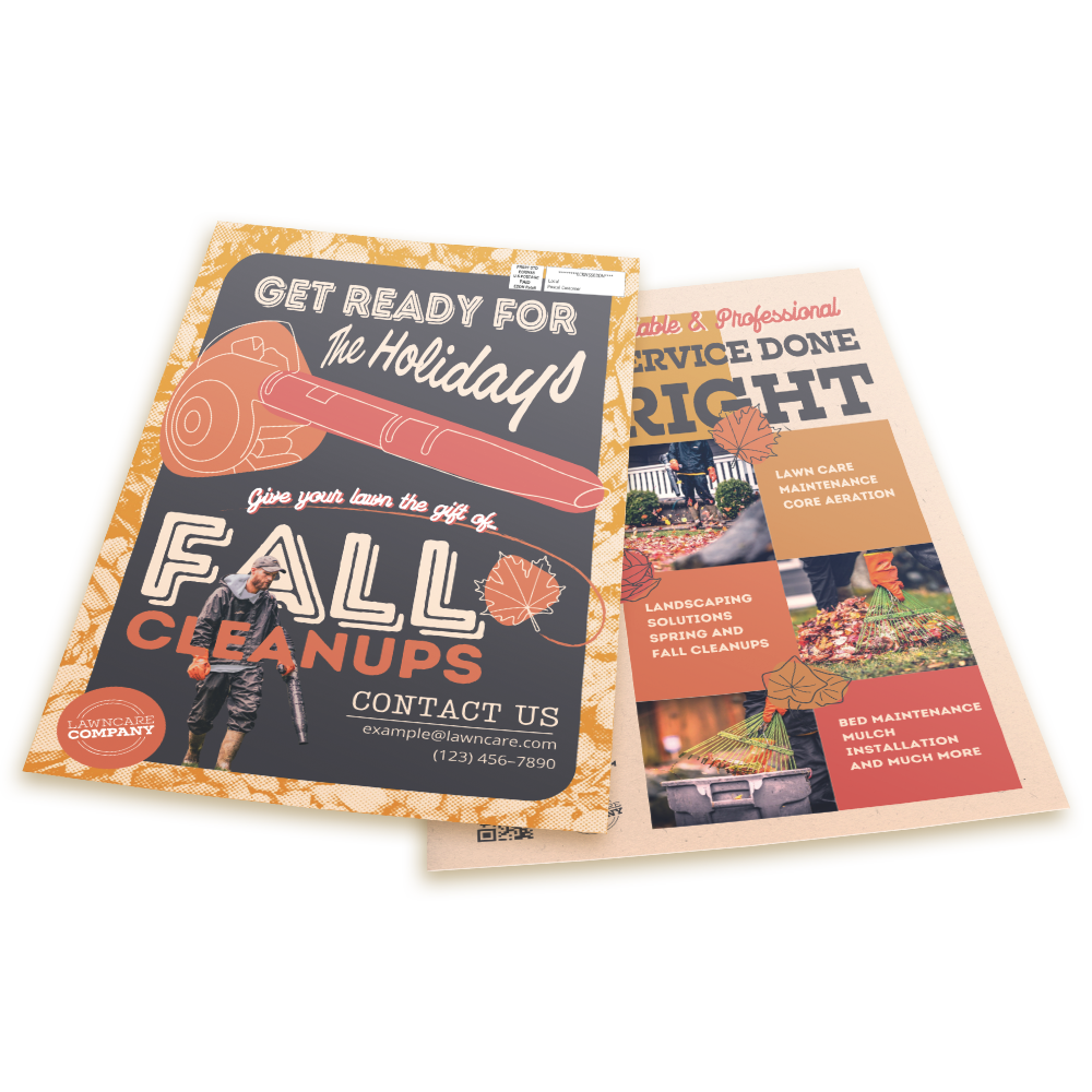 Fall Property Clean Up - Retro Flyer Template