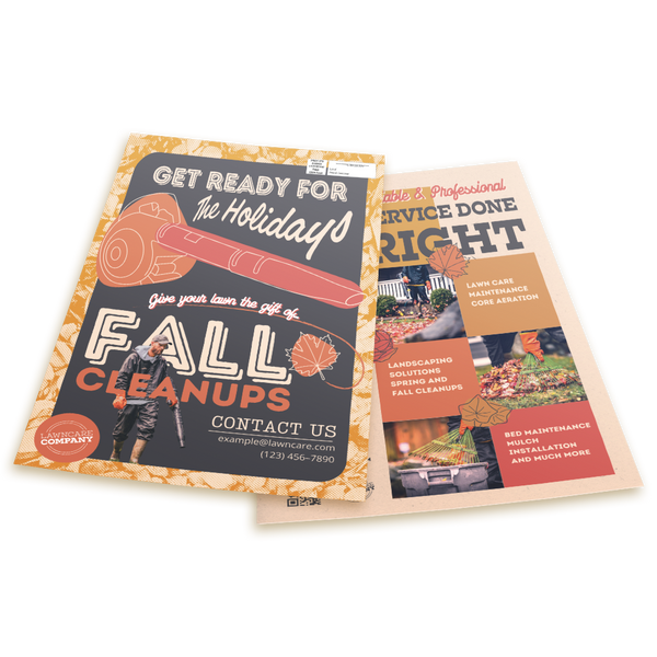 Fall Property Clean Up - Retro Flyer Template