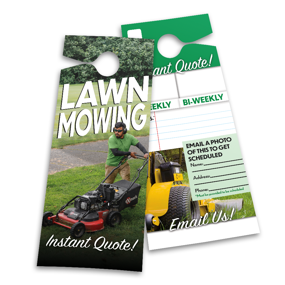 Mowing Instant Quote - Door Hanger Template