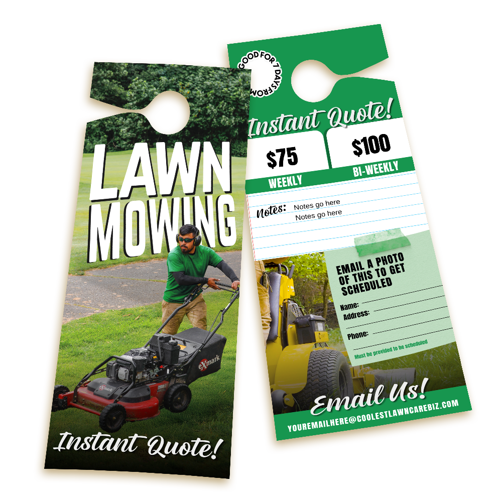 Mowing Instant Quote - Door Hanger Template
