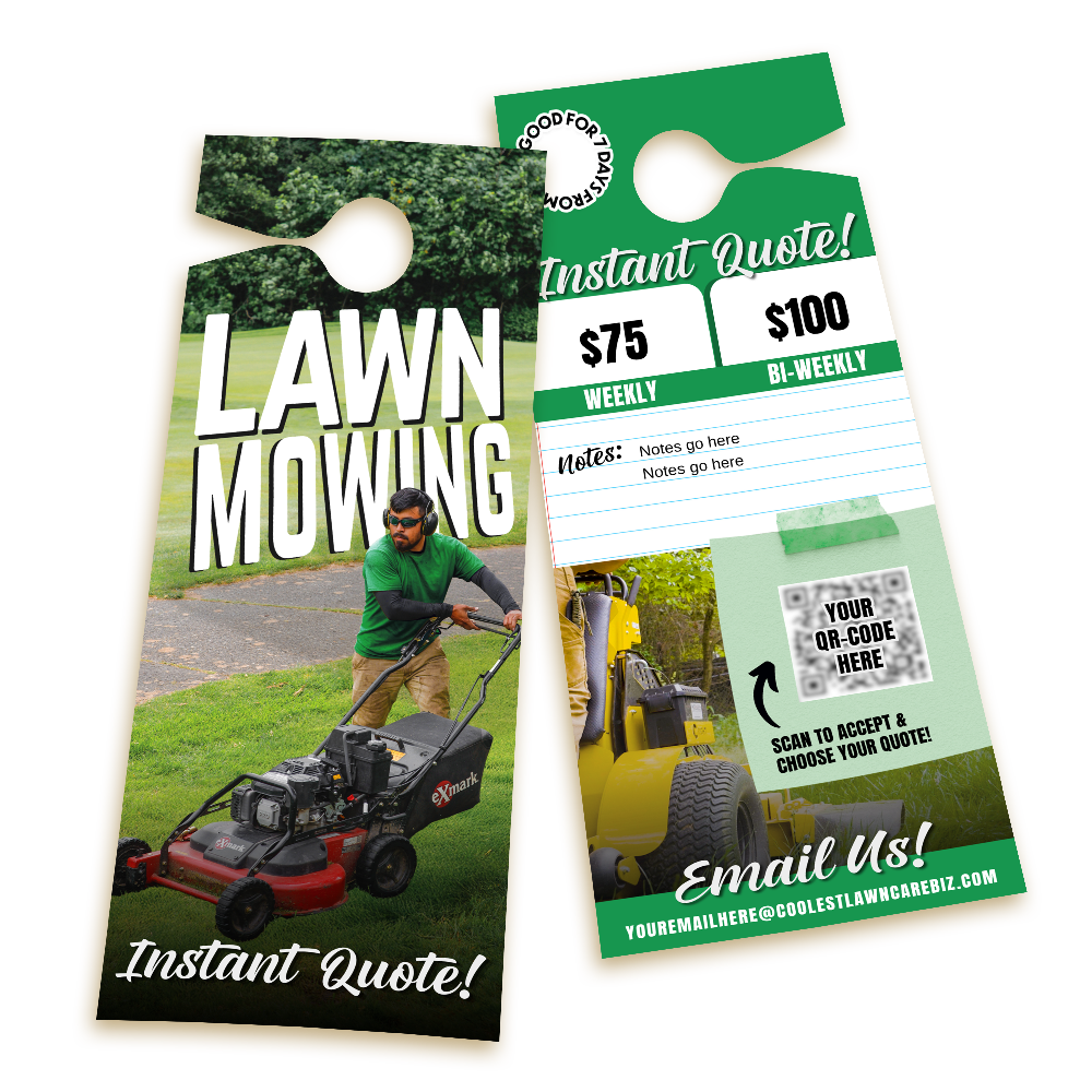 Mowing Instant Quote - Door Hanger Template