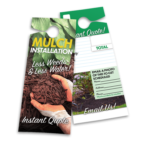 Mulch Installation Instant Quote - Door Hanger Template