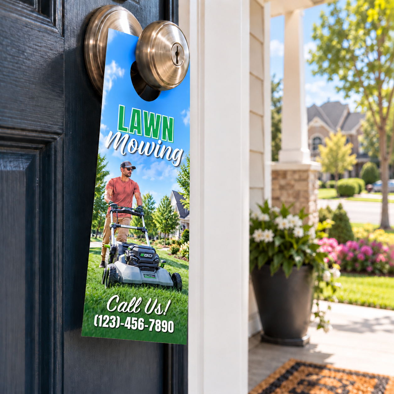 Mowing Services - Door Hanger Template