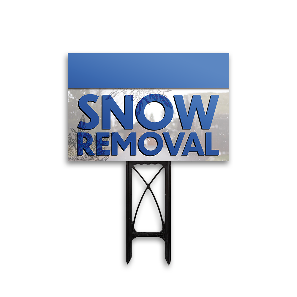 Remove Snow Sign Lawn Care and Landscaping Yard Sign Templates – Lawn Care Media