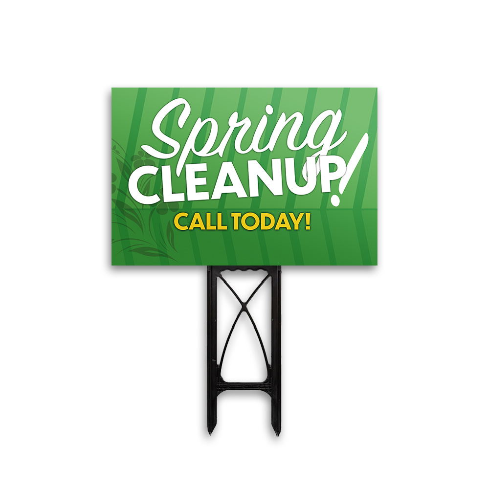 Spring Property Clean Up - Yard Sign Template