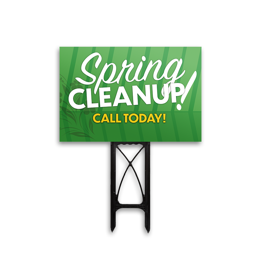 Spring Property Clean Up - Yard Sign Template