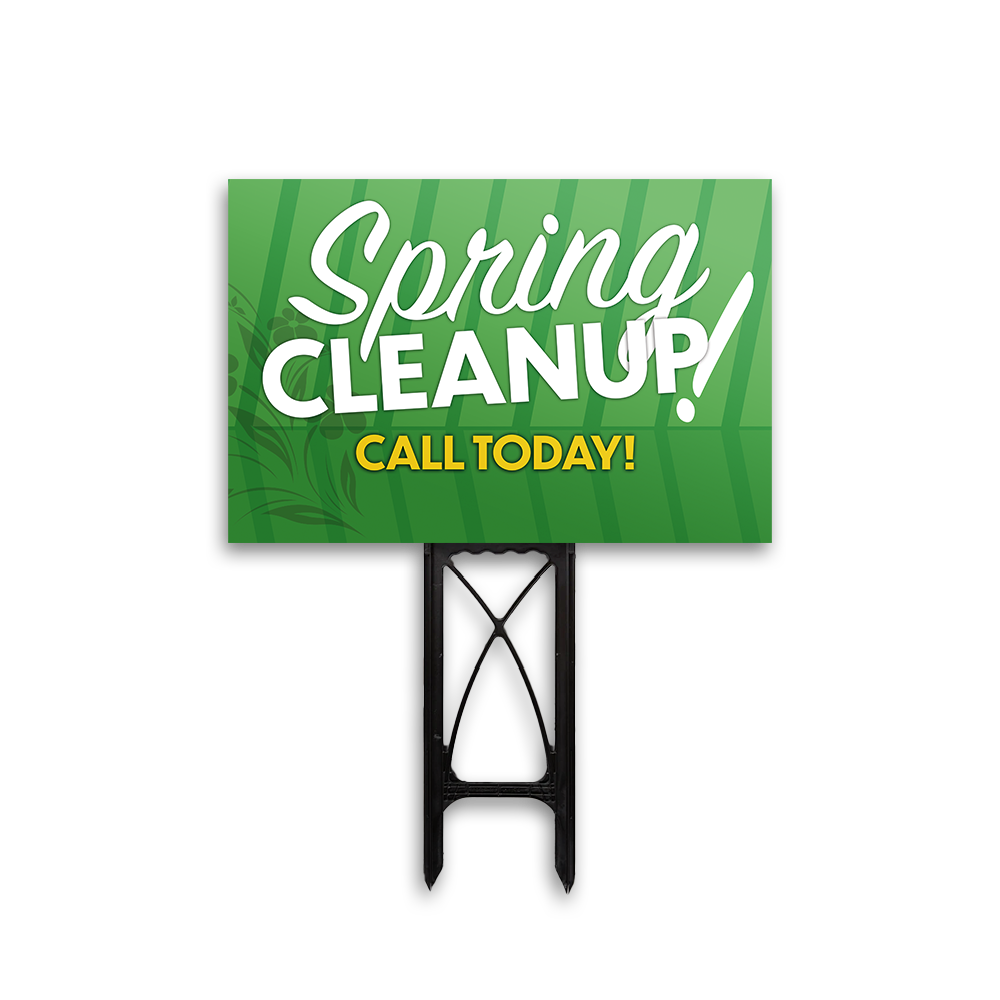 Spring Property Clean Up - Yard Sign Template Design – Lawn Care Media