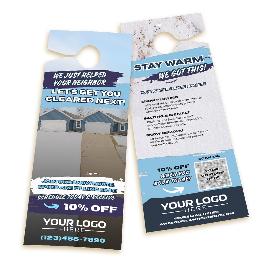 Snow Service for Neighbors Door Hanger