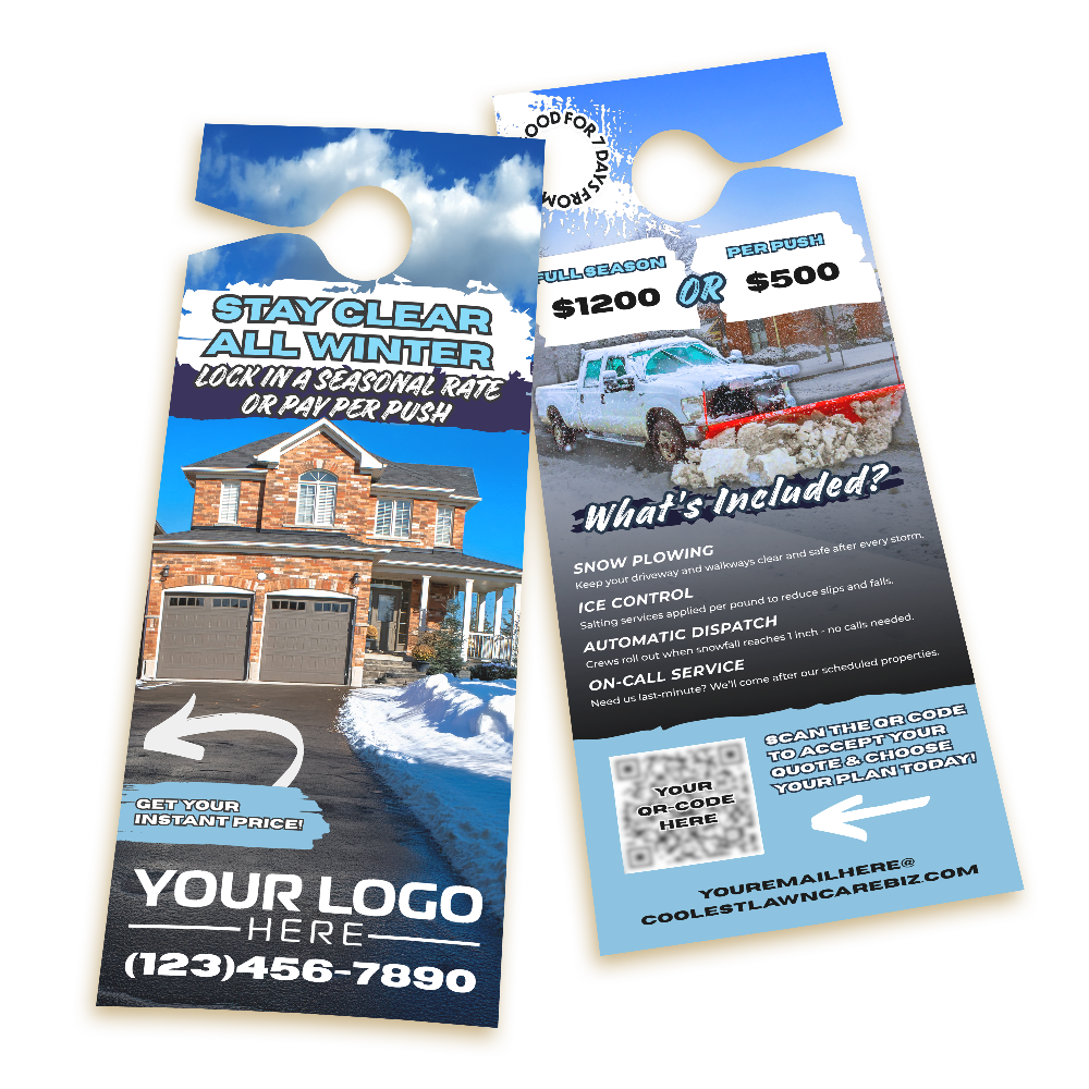 Residential Snow Instant Quote Door Hanger