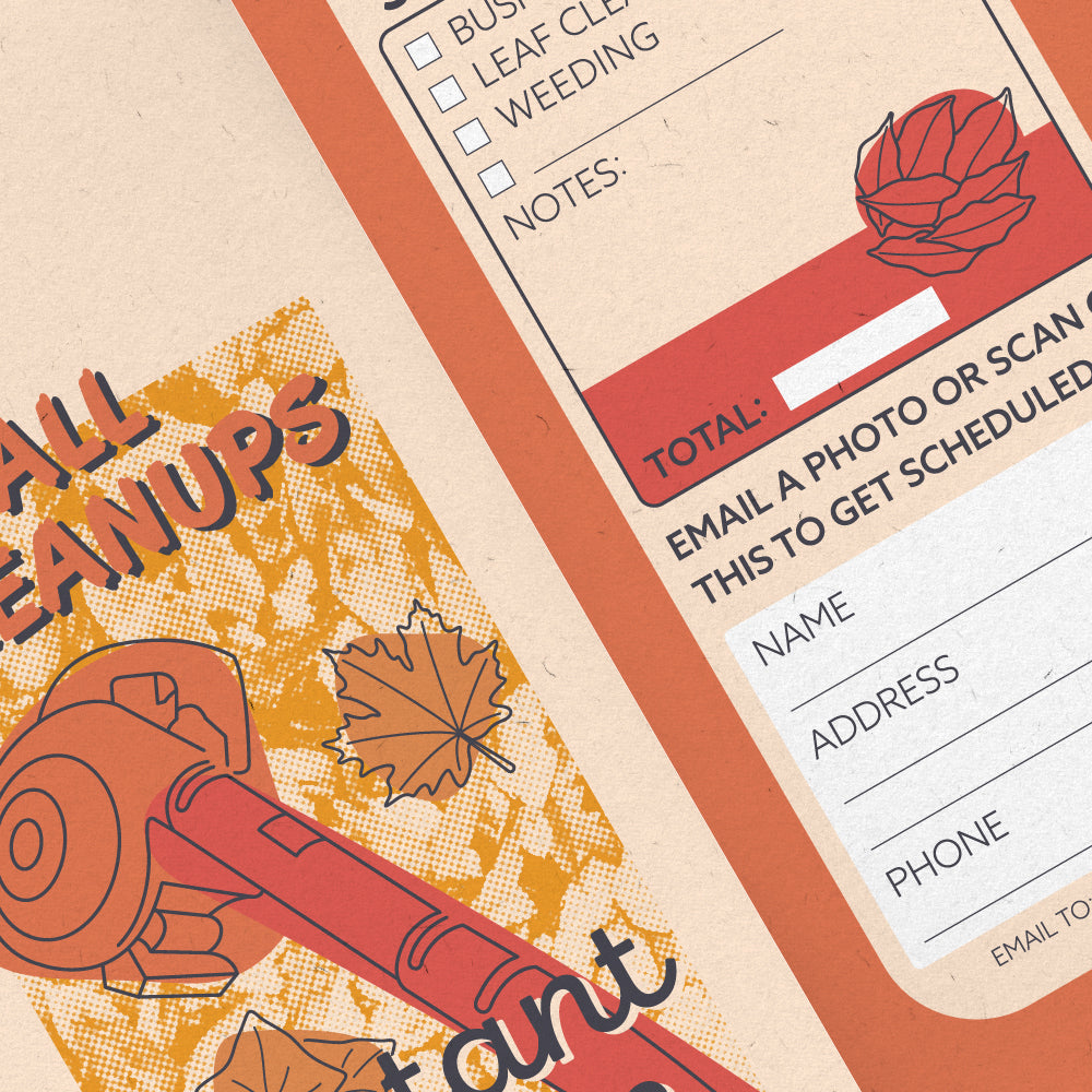 Fall Property Clean Up - Retro Instant Quote Template