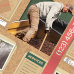 Mulch Installation - Retro Postcard Template