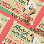 Mulch Installation - Retro Yard Sign Template