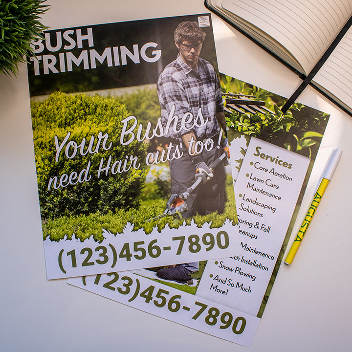 Bush Trimming Flyer Template Marketing Design