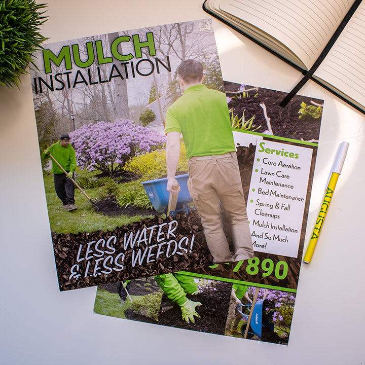 Mulch Installation Flyer Marketing Template Design