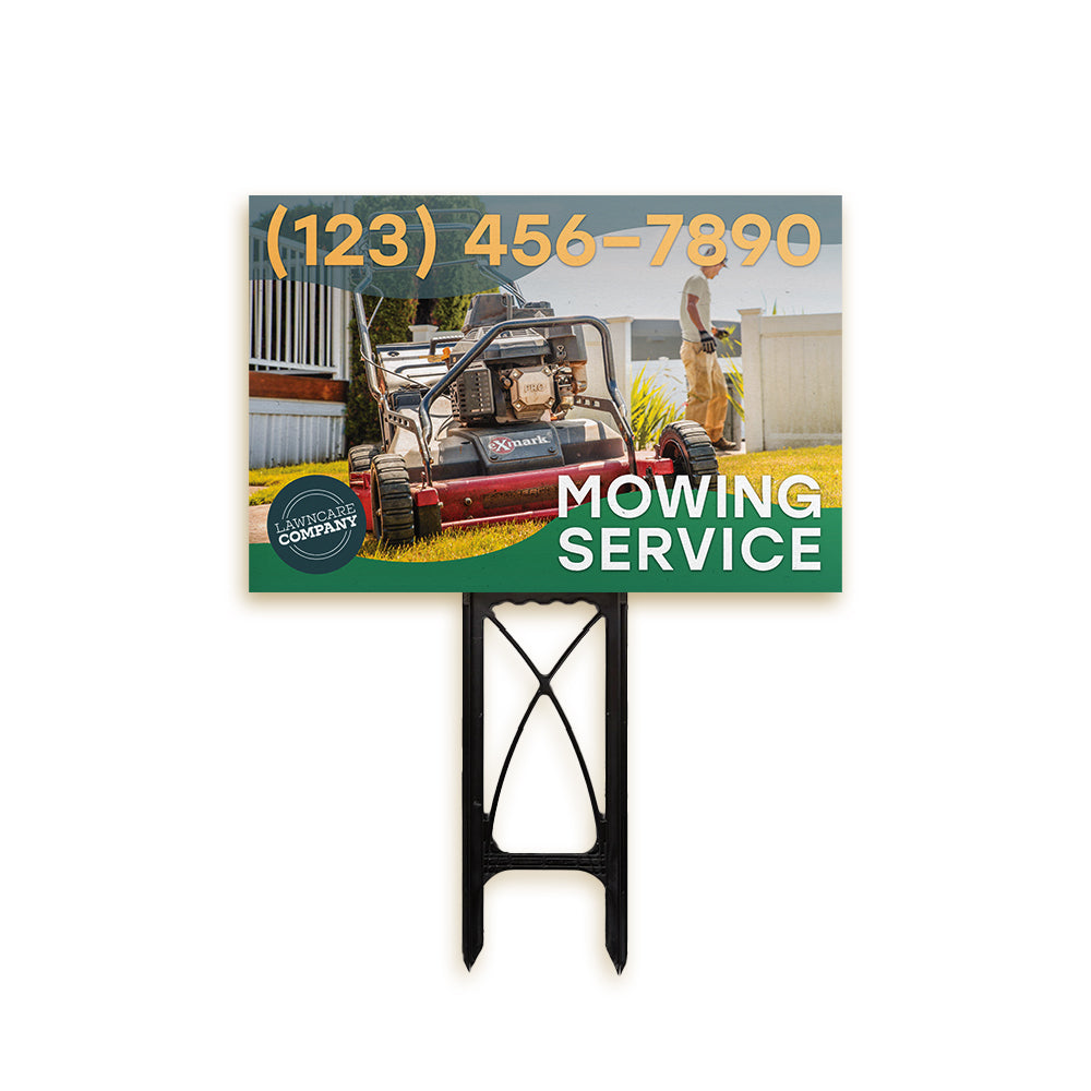Mowing - Retro Yard Sign Template