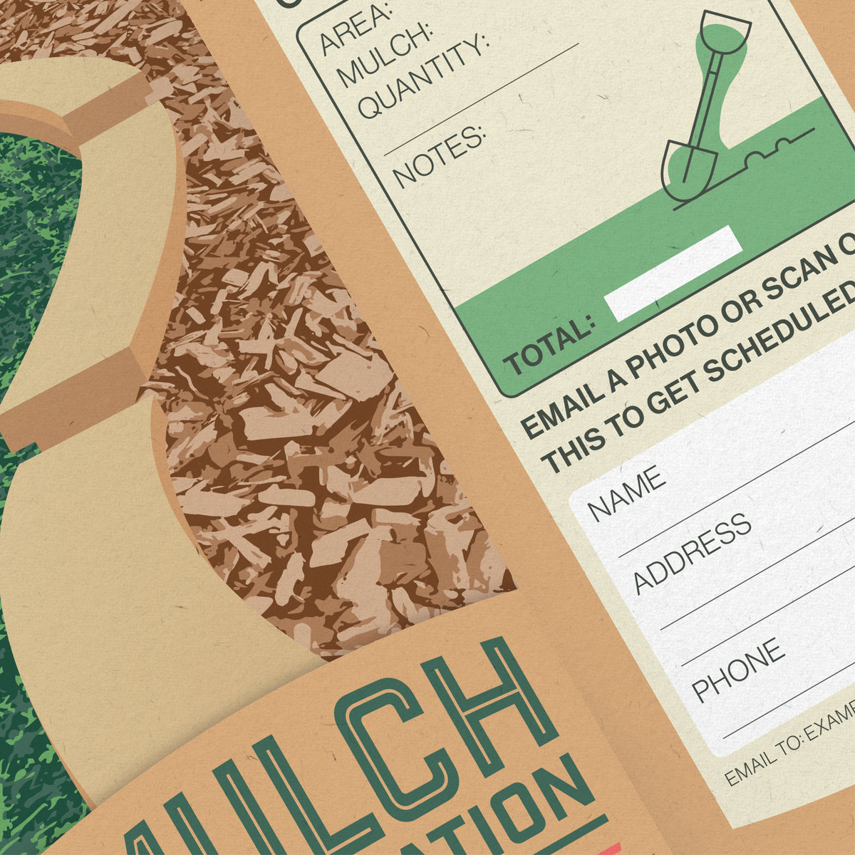 Mulch Installation Retro Instant Quote Template Design Lawn Care Media