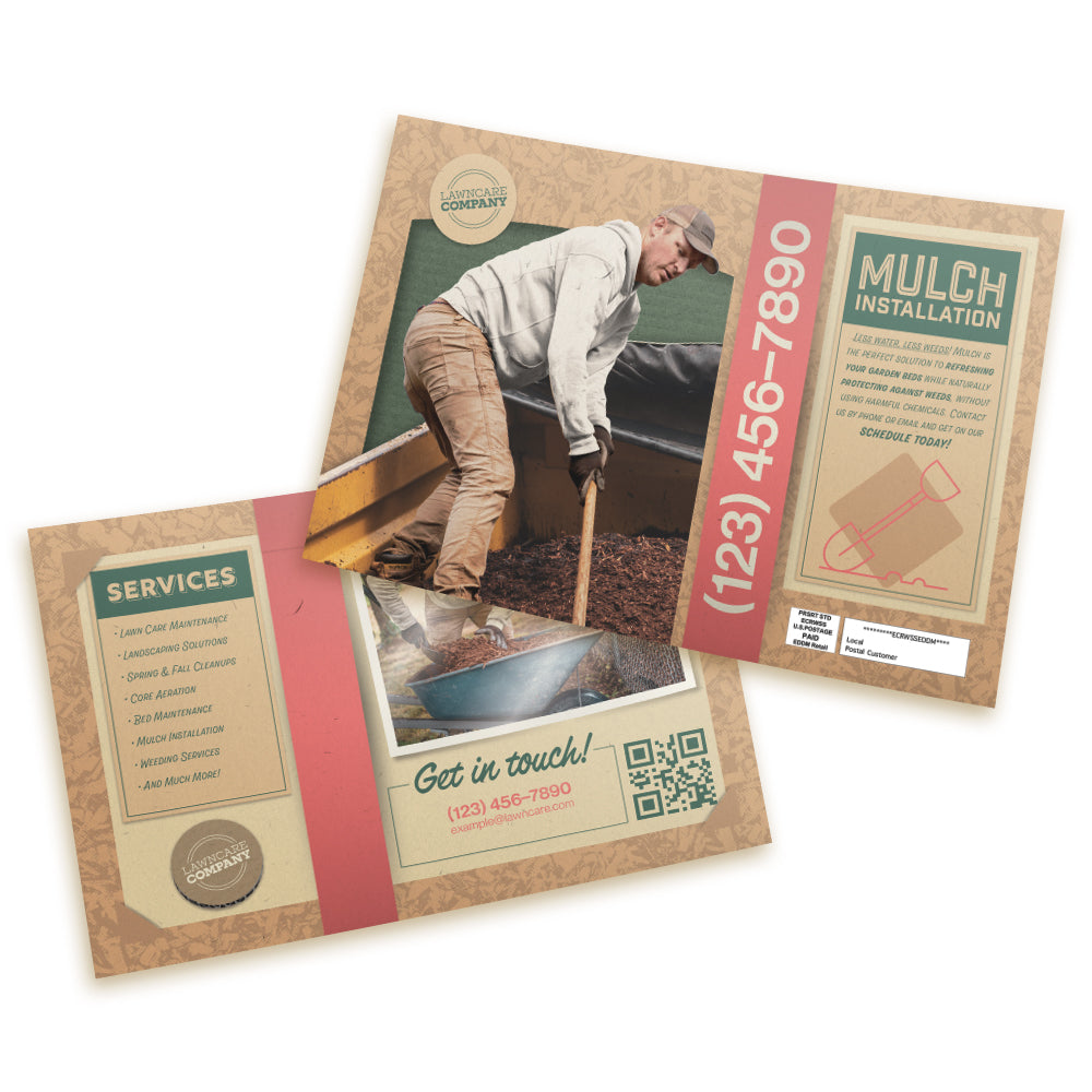 Mulch Installation - Retro Postcard Template