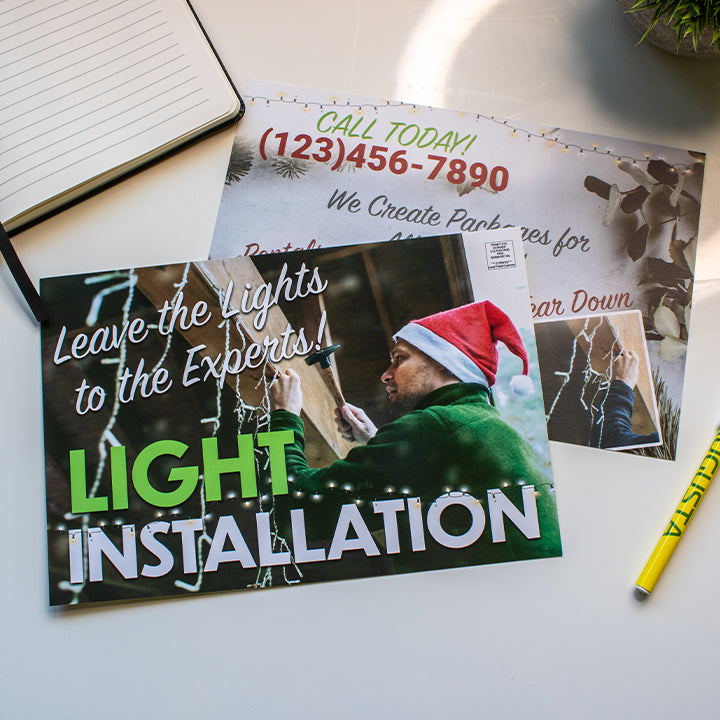 Light Installation Postcard Designs For Holiday Services